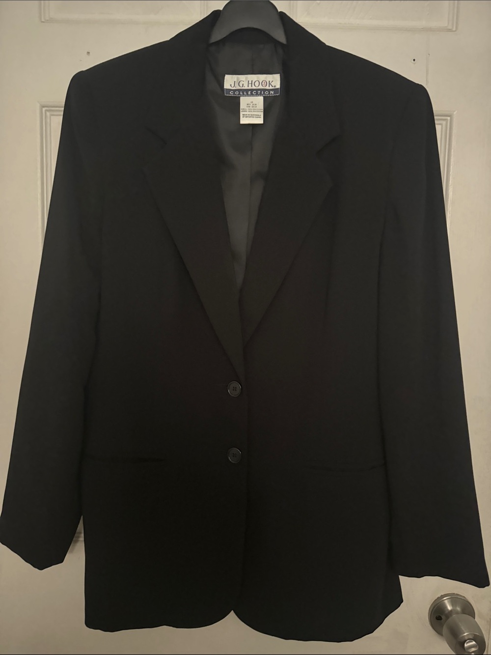 Black Tailored Blazer Jacket for Women Size 10